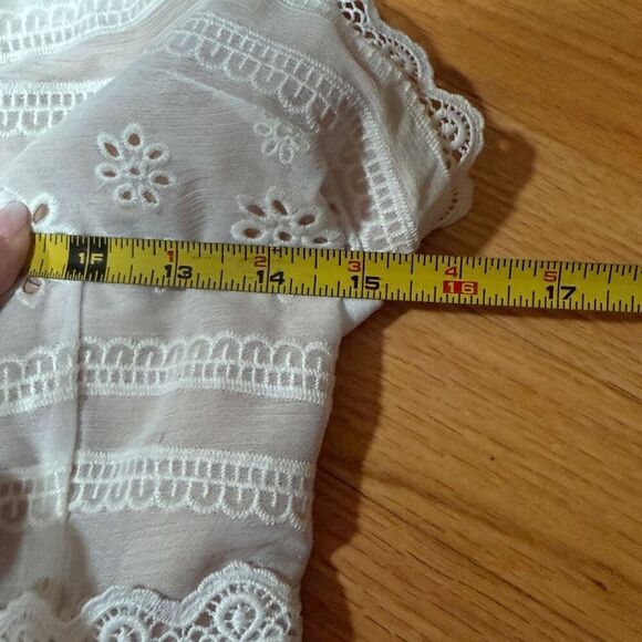 Forever 21 Large Lined White Eyelet Dress Tie Back Halter - Picture 7 of 8
